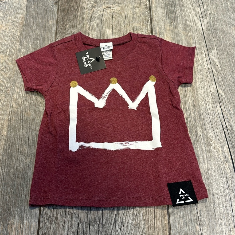 Trilogy Design Co. paintbrush stroke king crown t shirt